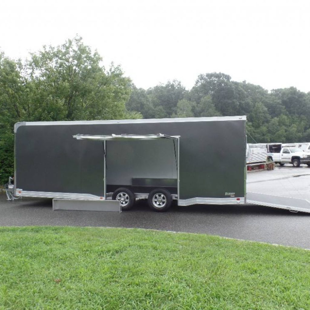 ATC , NEW 8.5X24 Enclosed Car Trailer Loaded with Options! Large Escape door with removable fender, Finished Interior , cabinets, finished walls and ceiling, electrical, and more.
