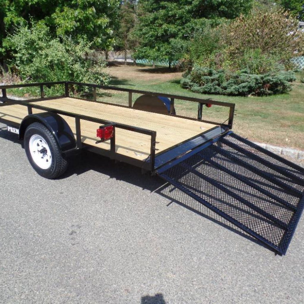 6 X 12 Open Utility Trailer , With Ramp , and Easy Load Design, 2,990 GVWR, 15