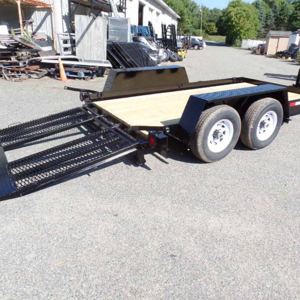 Scissor Lift, Skid Steer , Forklift Trailer, Low Deck , HD SPECIAL RAMP ,  9,990 lb. GVWR , Heavy Duty Frame and Axles.