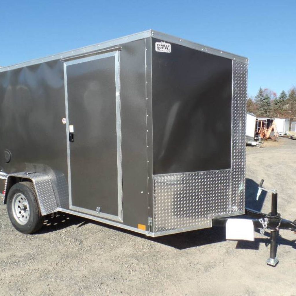 6X12 enclosed cargo trailer, with ramp door and side door, 6' 6