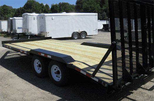 Back of an open trailer