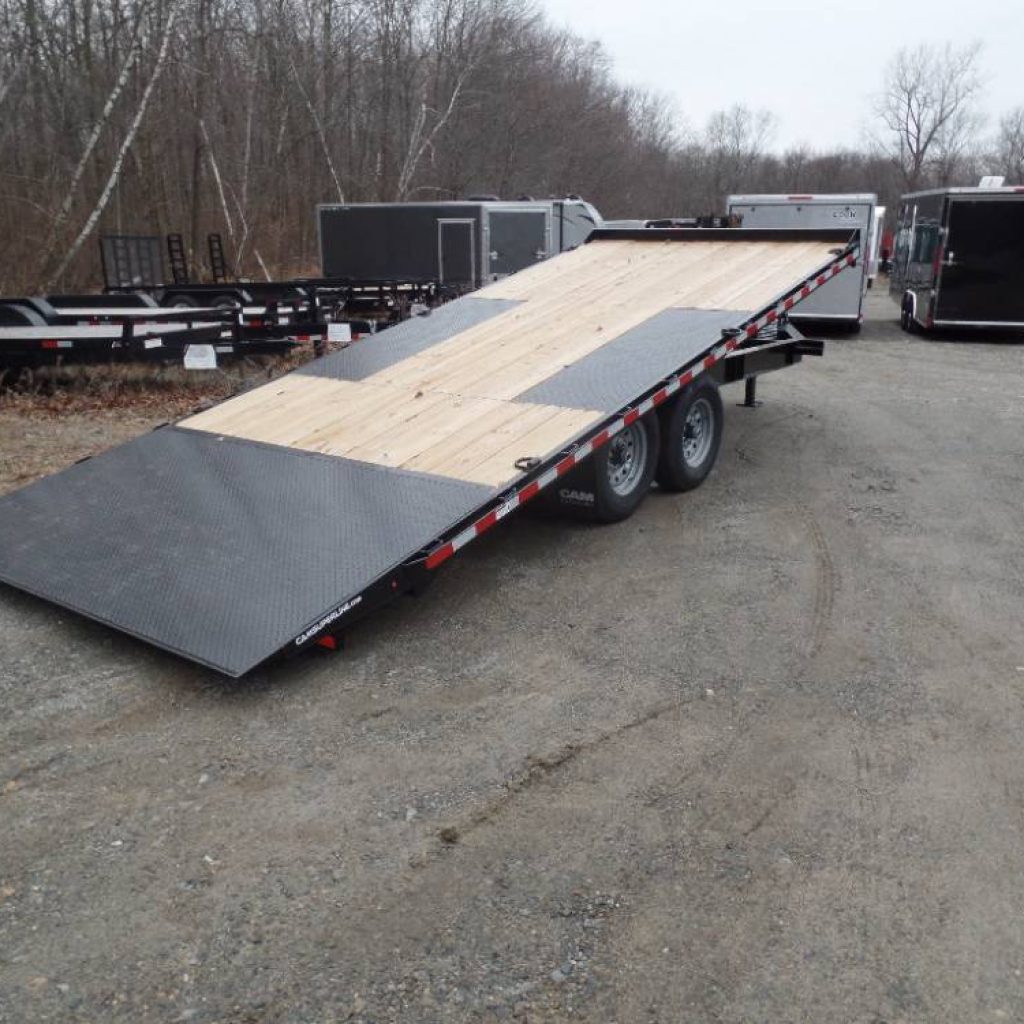 Full Power Tilt Load Trailers, Deck Over Equipment Trailer, Tilt Load, Wide Deck 8 1/2 ft wide, comes in 20ft. , 22 ft. and 24 ft. deck lengths. 12,000 and 14,000 payload