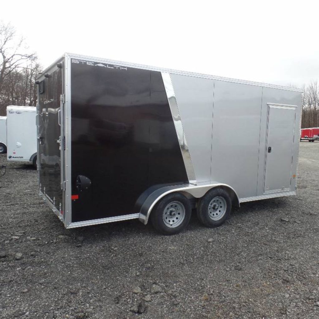 Model C7.5X16S-IF  #106163 Enclosed Cargo Trailer, Aluminum Frame, 7 X 16, 7,000 lb. GVWR, lightweight no rust aluminum frame, two tone exterior