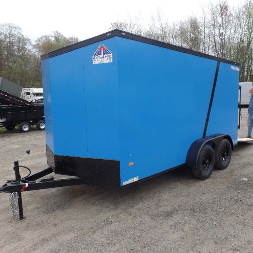 7’ X 14’ Enclosed Trailer with 6’6” interior height,7X14 enclosed cargo trailer, 7,000 lb. GVWR, 6 ft. 6 inch interior height, new polycore exterior, ramp door, side door