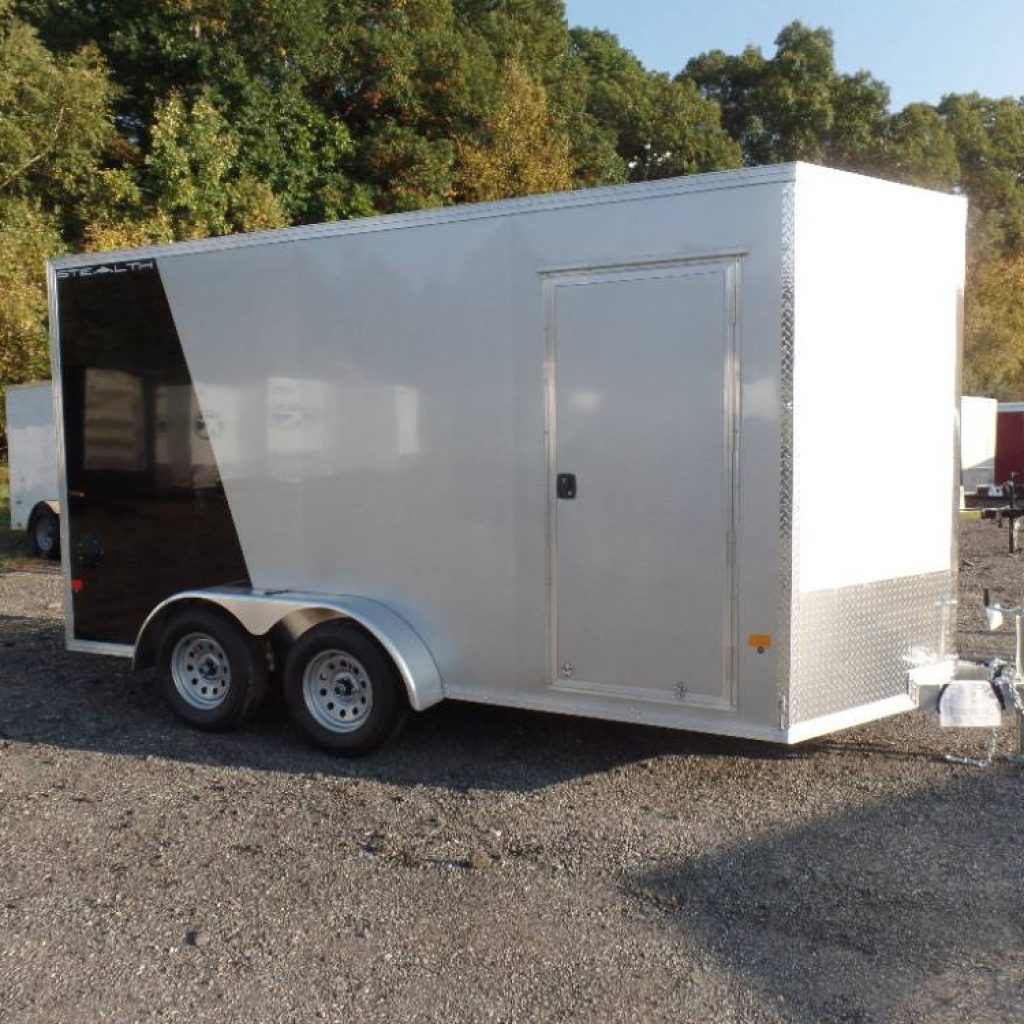 7x14 Enclosed, Aluminum frame, Galvanized Axles, Extra Height, good for side by side., Cargo Trailer, Enclosed Trailer, 7X14, aluminum frame, torsion axles, torflex, ramp door, V nose, side door.