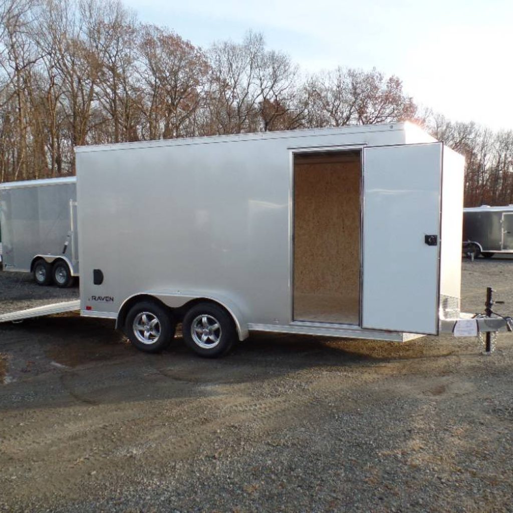 ATC Brand Aluminum Enclosed Trailer.  7X14 X 7 high., Enclosed Cargo Trailer, all Aluminum Frame, Torflex Axles, 7X14 with 7 ft. Interior Height, Ramp Door, Side Door