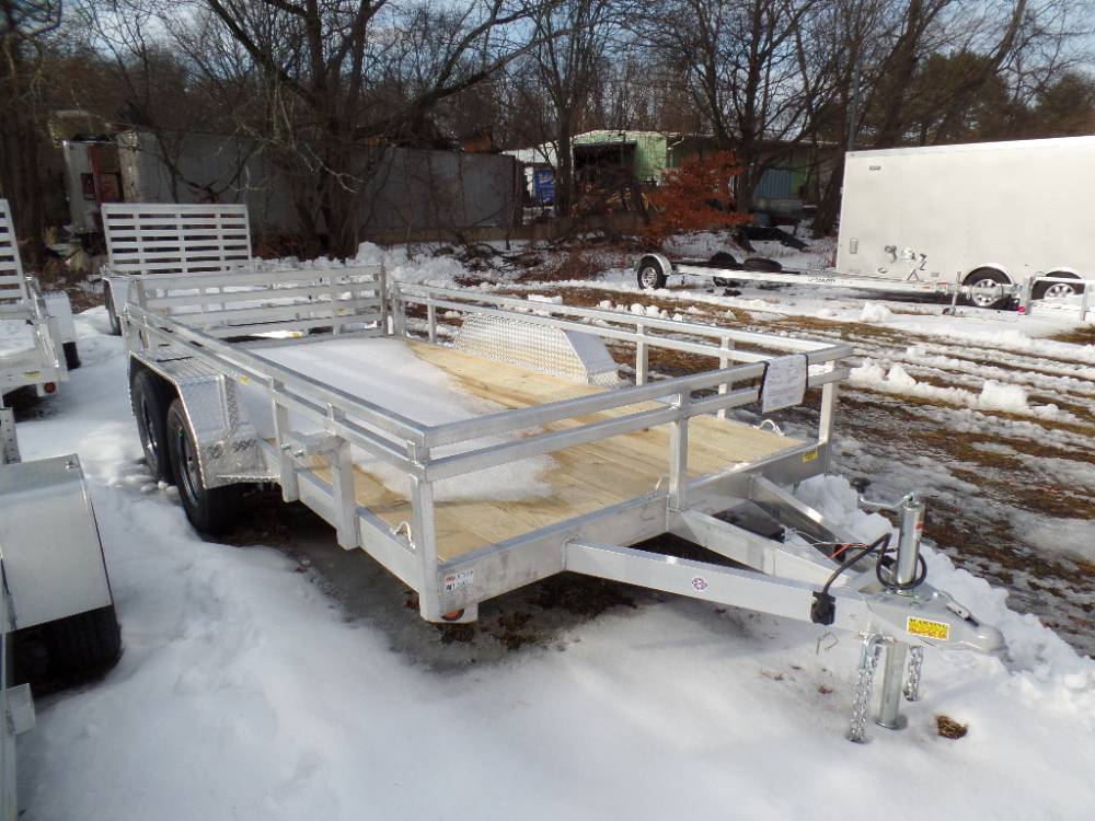 HD Aluminum Frame Open Utility Trailer , with Wood Deck, Bifold-Ramp ...