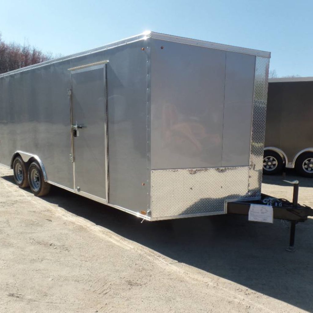 Enclosed Car Trailer, 8.5X20, 9,990 lb.GVWR, Ramp Door, Side Door, 16' on center framing floor, walls and roof.