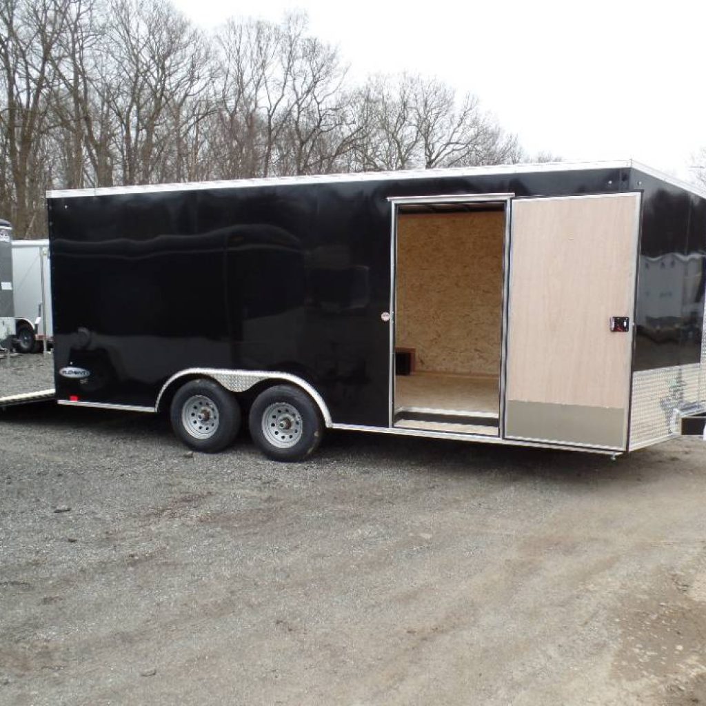 Enclosed Car Trailer, 8.5X20 with V nose, upgraded axles, 9,990 lb. GVWR, one piece aluminum roof, LOOK Element Model