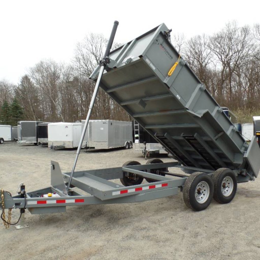 Heavy Duty Dump Trailer, 7X14, 14,000 lb. GVWR, Strongest Push - Telescopic Cylinder, Thickest Floor 1/4' .