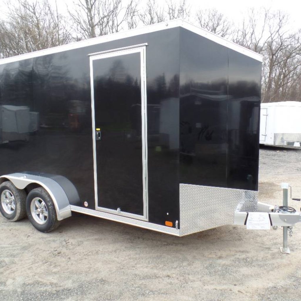 ATC Brand all aluminum framed trailer, 7X14 with 7 ft. interior height, 1,850 lbs. empty weight, torsion Axles, Aluminum Rims.