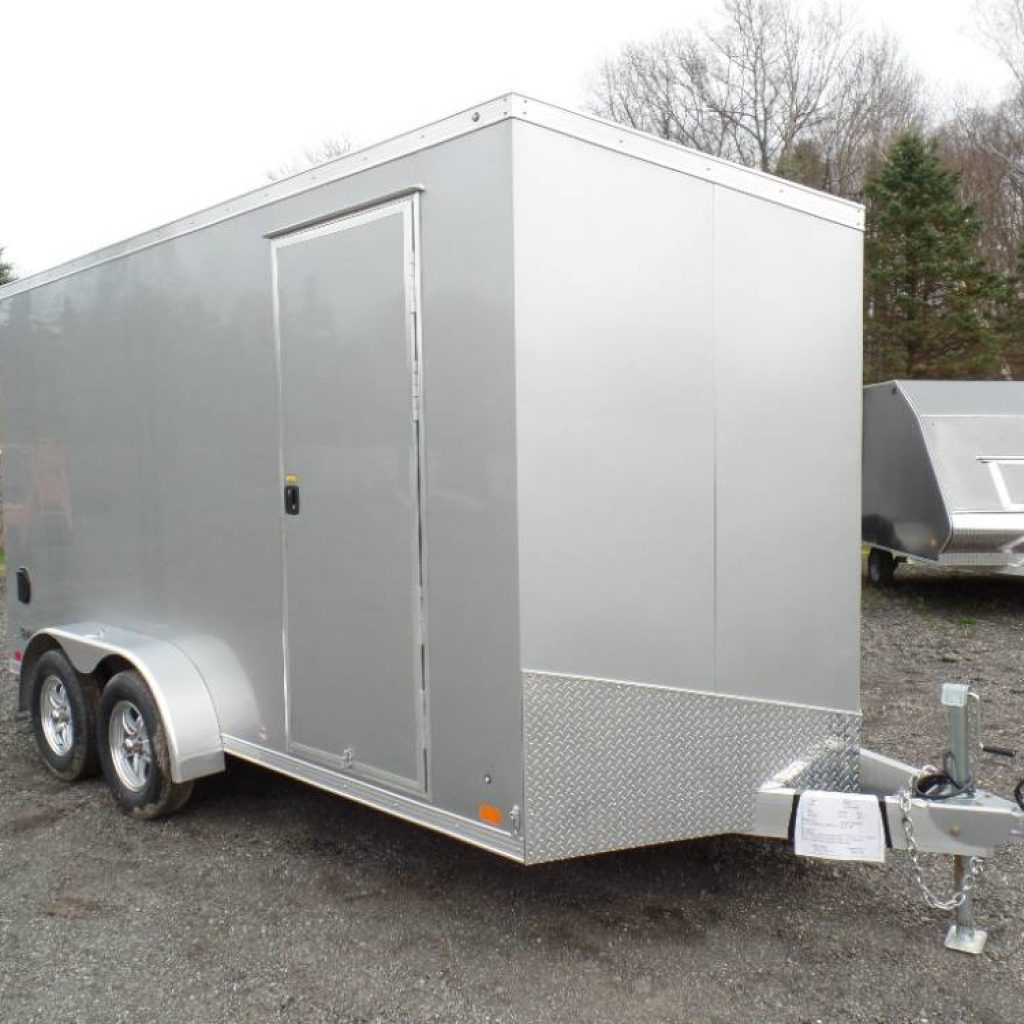 ATC Brand Enclosed Aluminum Frame Trailer, 7X14 with 7 ft. interior height, 1,850 lbs. empty weight, all aluminum frame.