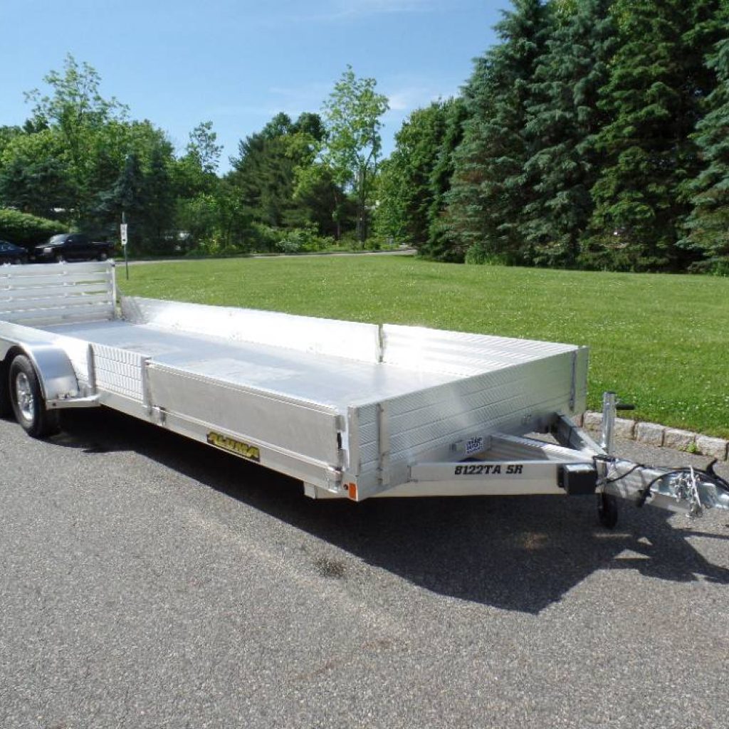 TWO SIDE BY SIDE TRAILER, lightweight, 1,750 lbs. empty weight, aluminum  low maintenance, bi-fold ramp low wind resistance, rubber ride axles.