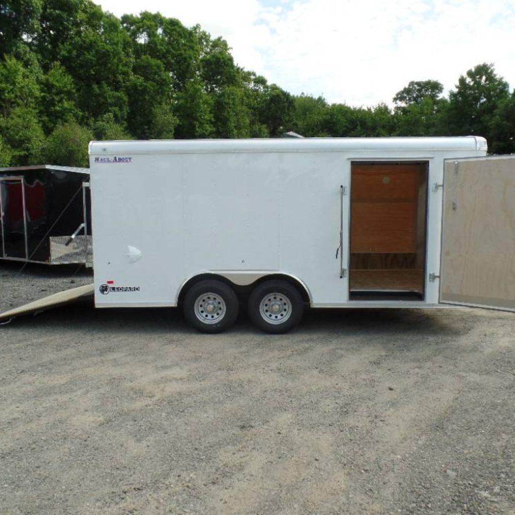 BEST ENCLOSED LANDSCAPE TRAILER, 8.5X16 with Patented NO FLAP RAMP . 9,990 GVWR, extra framing, extended tongue.