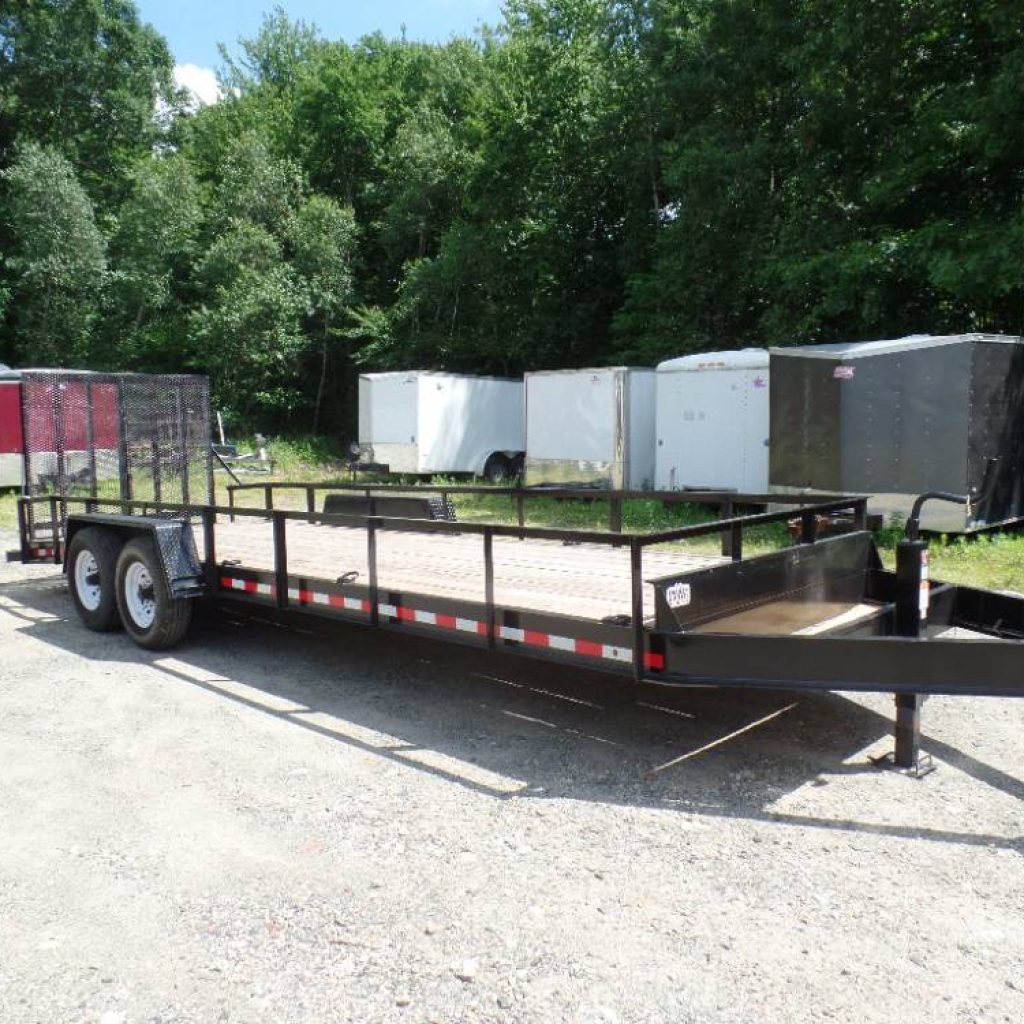 Heavy Duty Equipment , or Landscape Trailer, 11,000 lb. carry capacity, Dual Use,  landscape railings, treated wood deck, 2- 7,000 lb. axles.