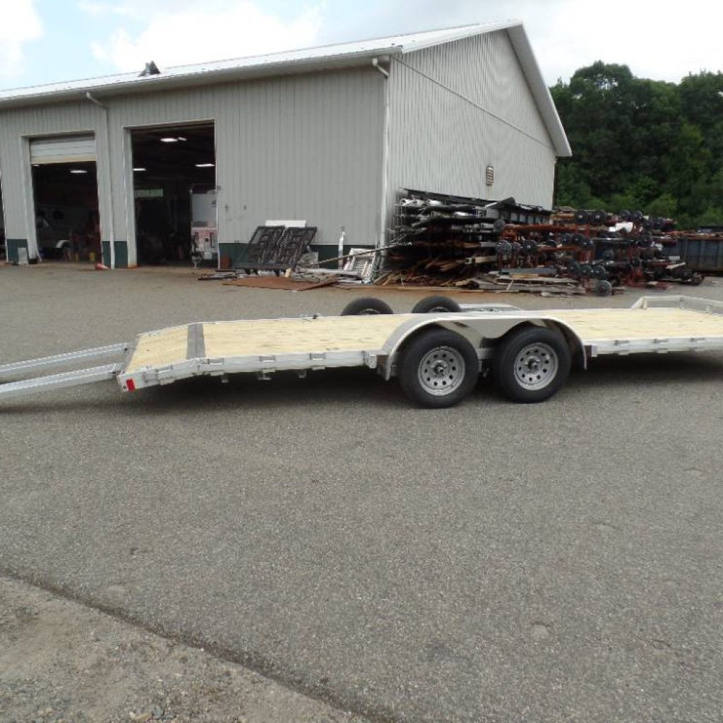 Two Side X Side Trailer, 22 ft long deck to hold 2 -11 ft. long vehicles. Lightweight 1,866 lbs. Empty Weight.  5,134 lb. Payload Rated.