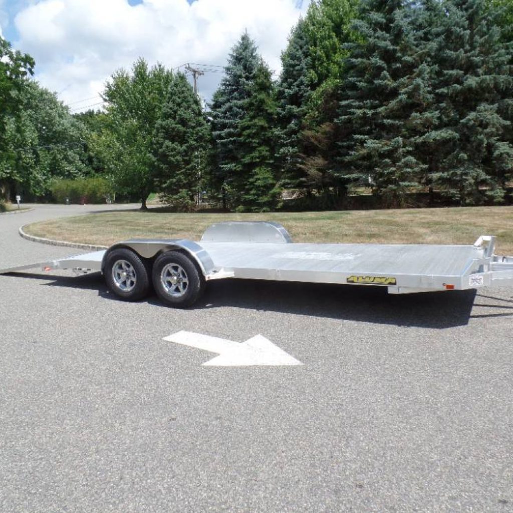 81X20 Aluminum Car Trailer 9,990 GVWR.  Aluminum frame, Aluminum Deck, LED lights, Torflex Axles. only 1,800 lbs. empty.