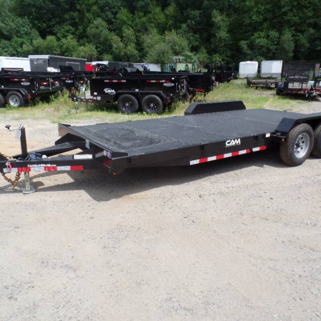 18 ft. Car Trailer, Full Steel Deck, 9,990 GVWR, empty weight 2,250 lbs. Payload rated 7,650 lbs.  LED lights, 3 year manufacturer warranty. SALE PRICE REDUCED TO $6,995.00