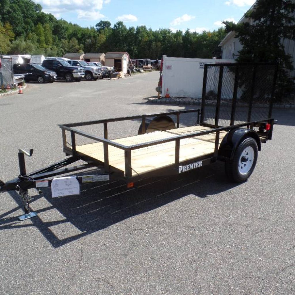 5 X 10 Open Utility Trailer , 2,990 GVWR, Ramp On Back. Triple V Tongue, 2