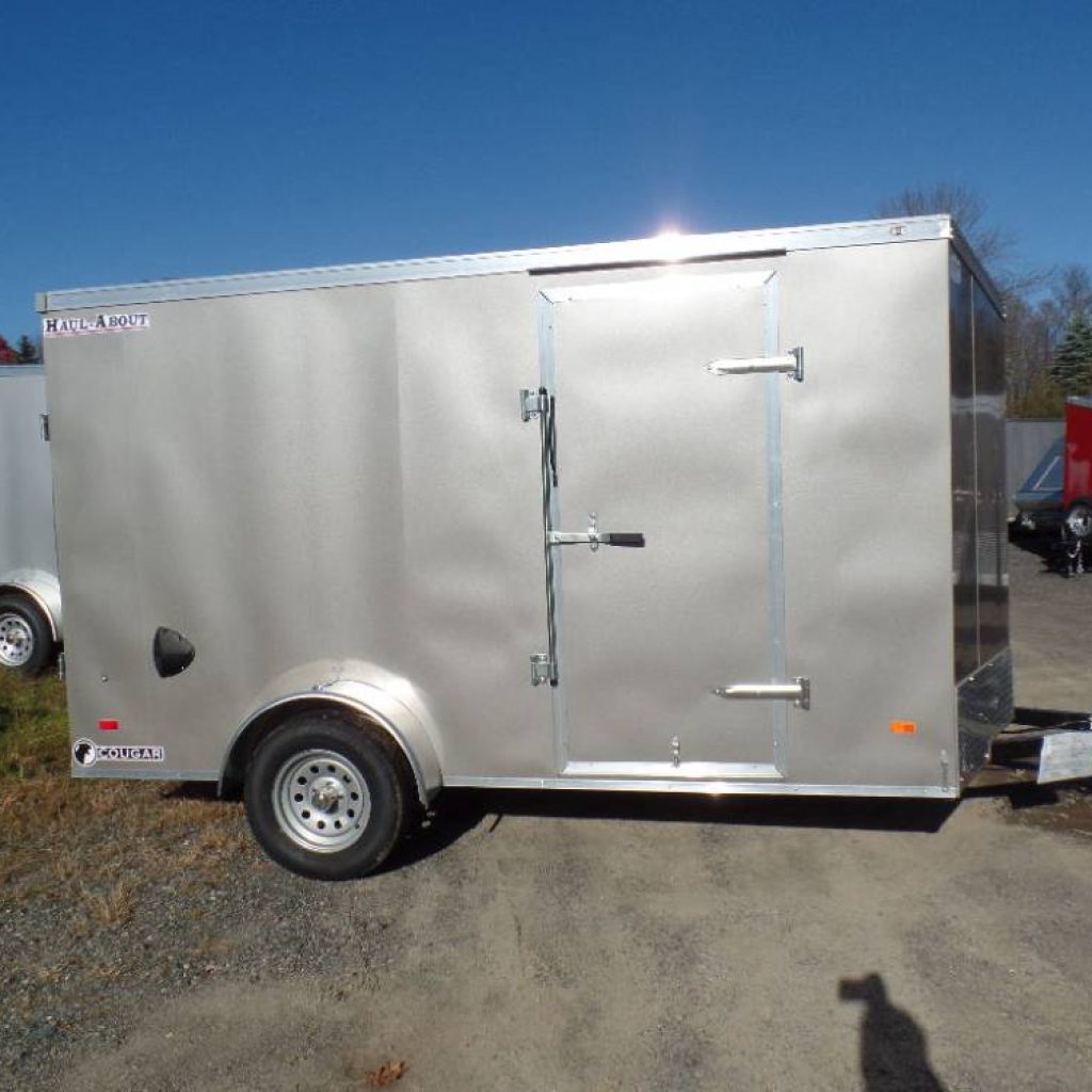 6X12 Enclosed Cargo Trailer, Ramp Door, Side Door, 16