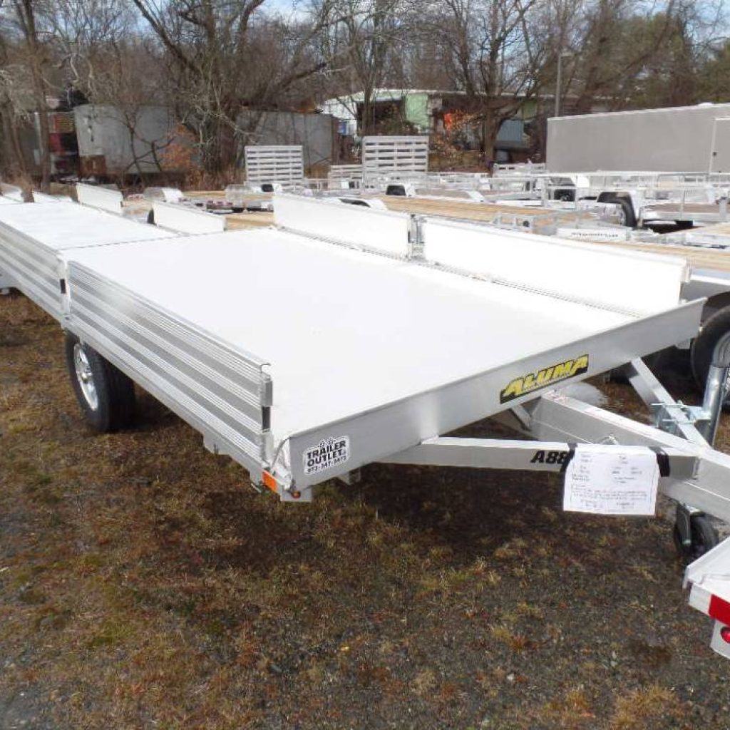 ATV - QUAD TRAILERS IN STOCK,  2 place, 3 place, 4 place. ALUMA Brand, Deck Over Style, All Aluminum Frame and Deck.
