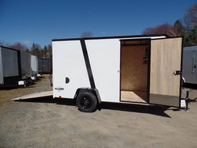 6X12 Enclosed Trailer , Ramp , white with black trim option. 036298