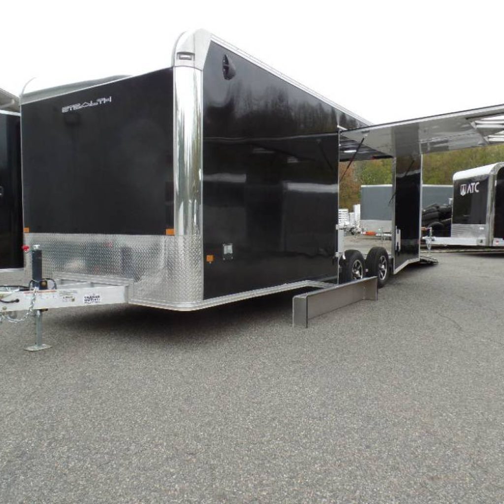 8.5X24 Enclosed Car Trailer, 8 ft. Wide Big Escape Door with Removable Fender.  Many Extras, finished walls and floor, lighting, spread axle.