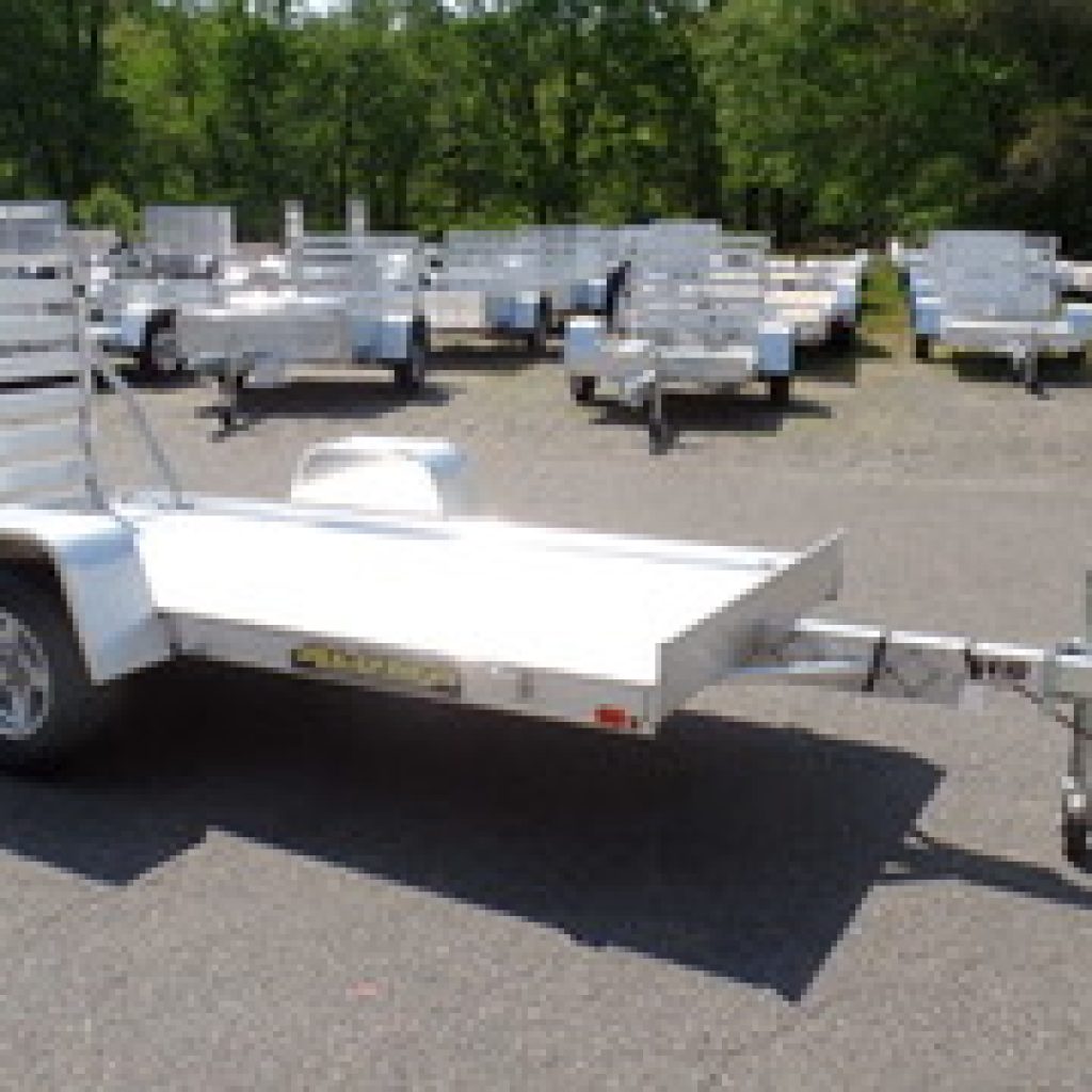 Utility Trailer,4 1/2 ft. wide by 10 ft long, Aluminum Frame, Aluminum Deck, Torsion Axle, 2,000 lb. GVWR,