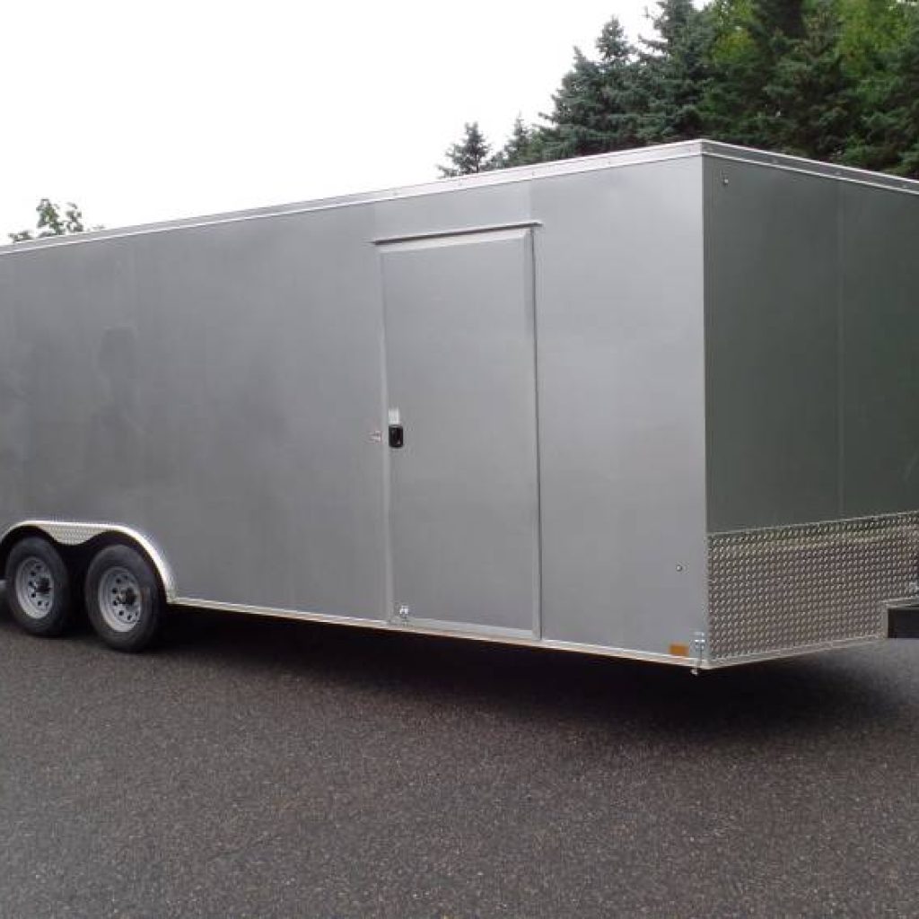 #8.5X24 Enclosed Car Trailer, 7 ft. interior height, 9,990 GVWR, V nose, 16