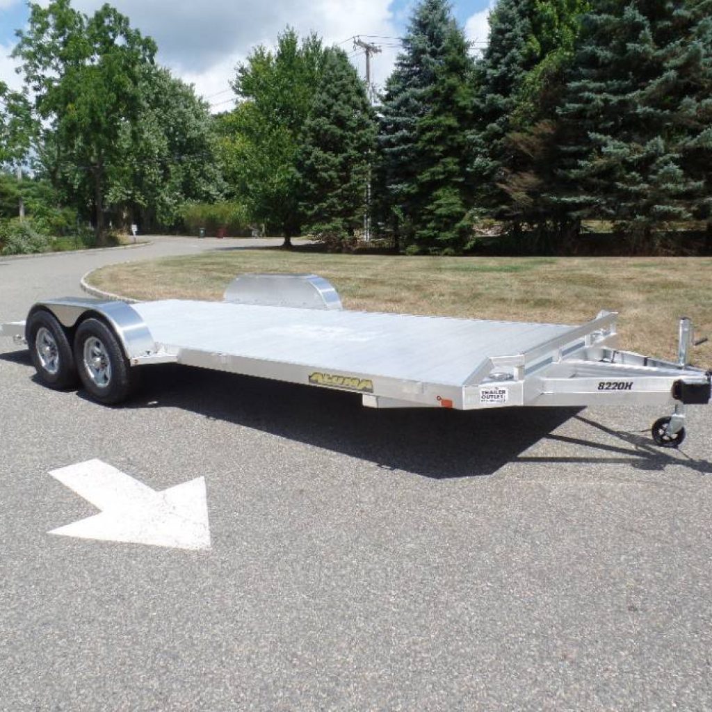 ALL Aluminum Open Car Trailer, Aluminum Frame and Deck, 9,990 lb. GVWR, 1,700 lbs. empty weight, Torflex Axles, Aluminum Rims, ST225/75R15 Radial Trailer Tires , MSRP $14,000 SALE $10,995, unit # 252367 only.