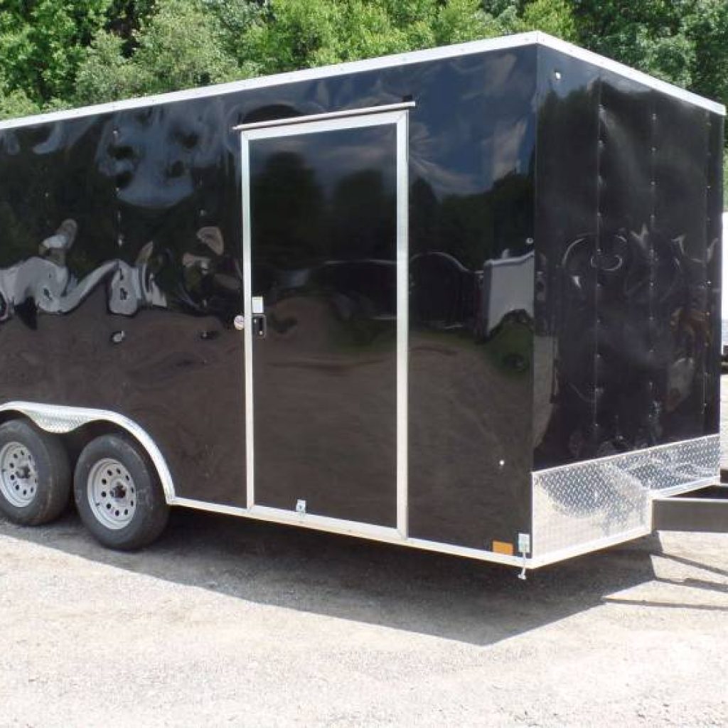 Enclosed Car Trailer, good for small car, startup landscape business, motorcycles,quads, 8.5X16 plus V nose.