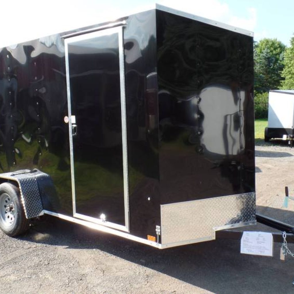 6X10 Enclosed Cargo Trailer, with Ramp door, Side Door with RV Latch, one piece aluminum roof, 2,990lb. GVWR