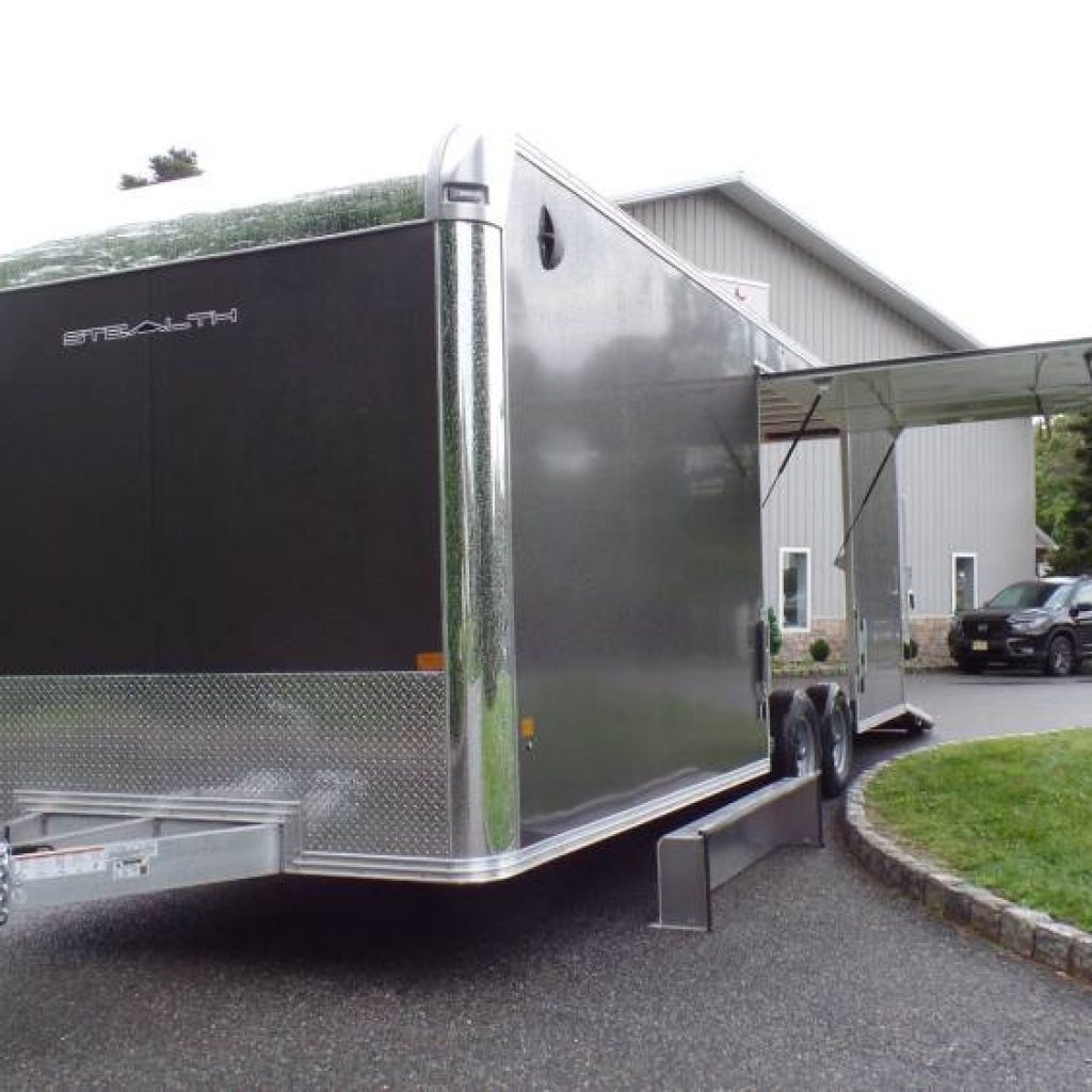 Aluminum Enclosed Car Trailer 8.5X24 with BIG Escape Door removable fender, may options, 9,990 lb. GVWR, Special SALE Price $19,995