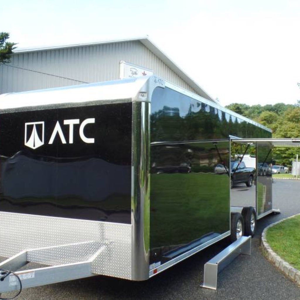 8.5X24 Aluminum Enclosed Car Trailer, ATC Brand, with BIG Escape Door with Removable Fender, NEW 2024 Model , just arrived !  SALE Price $23,500