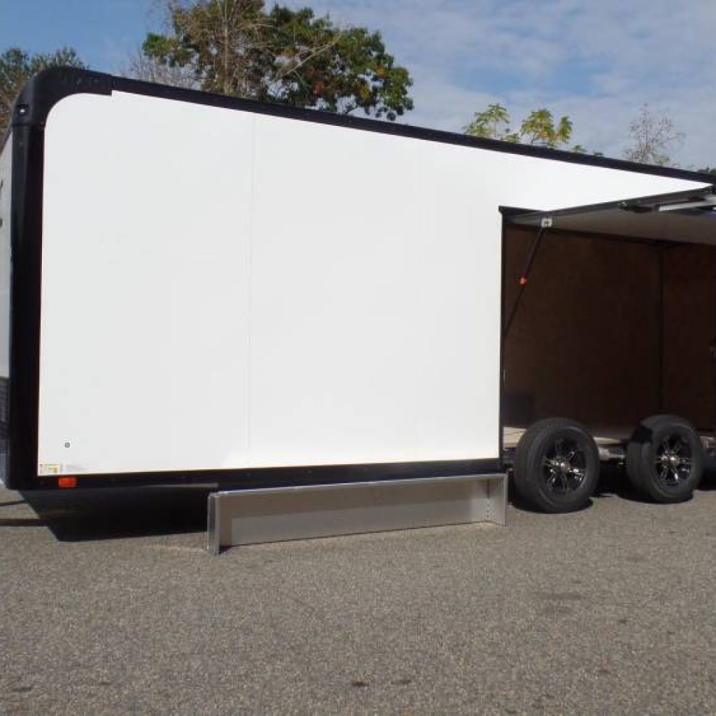 ATC Brand, 8.5X24 enclosed car trailer, 9,990 GVWR, 7 ft. interior height, Premium Exterior Trim Package, Black Trim Upgrade.