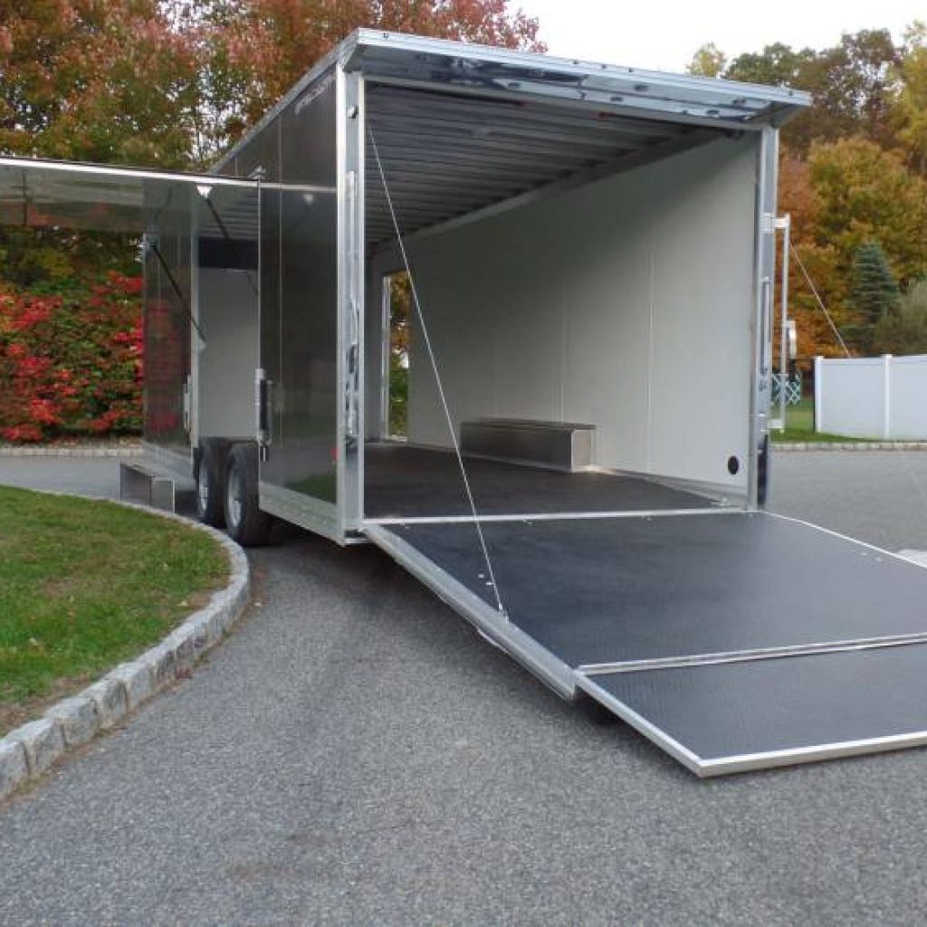 NEW 2024 Aluminum frame Enclosed Car Trailer, with Options. Finished Floor and Walls, BIG Escape Door with Removable Fender. 9,990 lb. GVWR