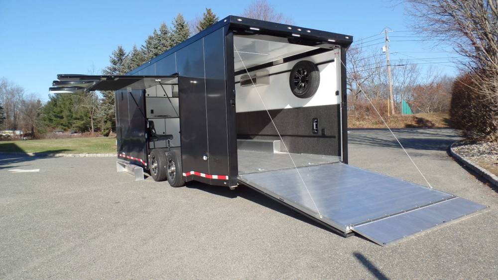 Aluminum Enclosed Car Trailer, 22 plus lines of Options. Loaded. New Model, New Features.