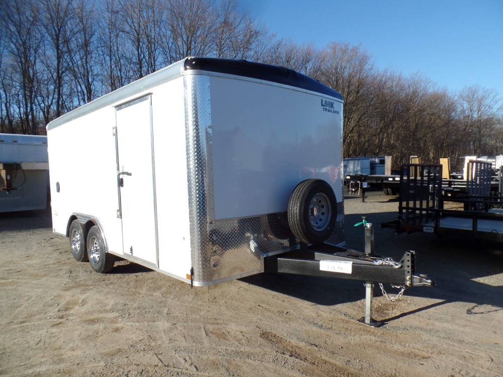 8.5X16 enclosed landscape style trailer, extra framing, tapered ramp, extended tongue, 9,990 GVWR, heavy duty