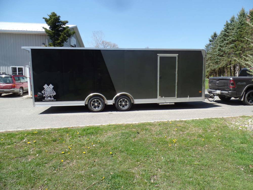 8.5X24 Enclosed Car Trailer, Aluminum Frame, Escape Door with Removable Fender, Aluminum Extruded Floor, 9,990 lb. GVWR