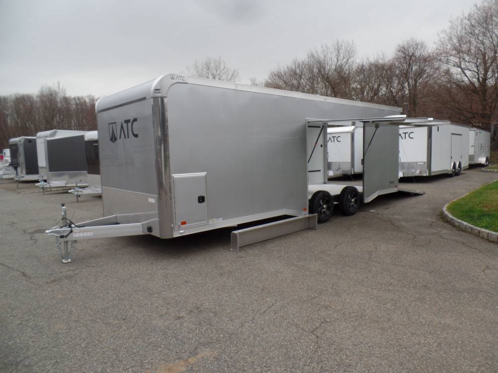 ATC New 2024 Car Trailer, all aluminum, aluminum floor, aluminum frame, finished interior, Cabinets, Electric, 8.5X24