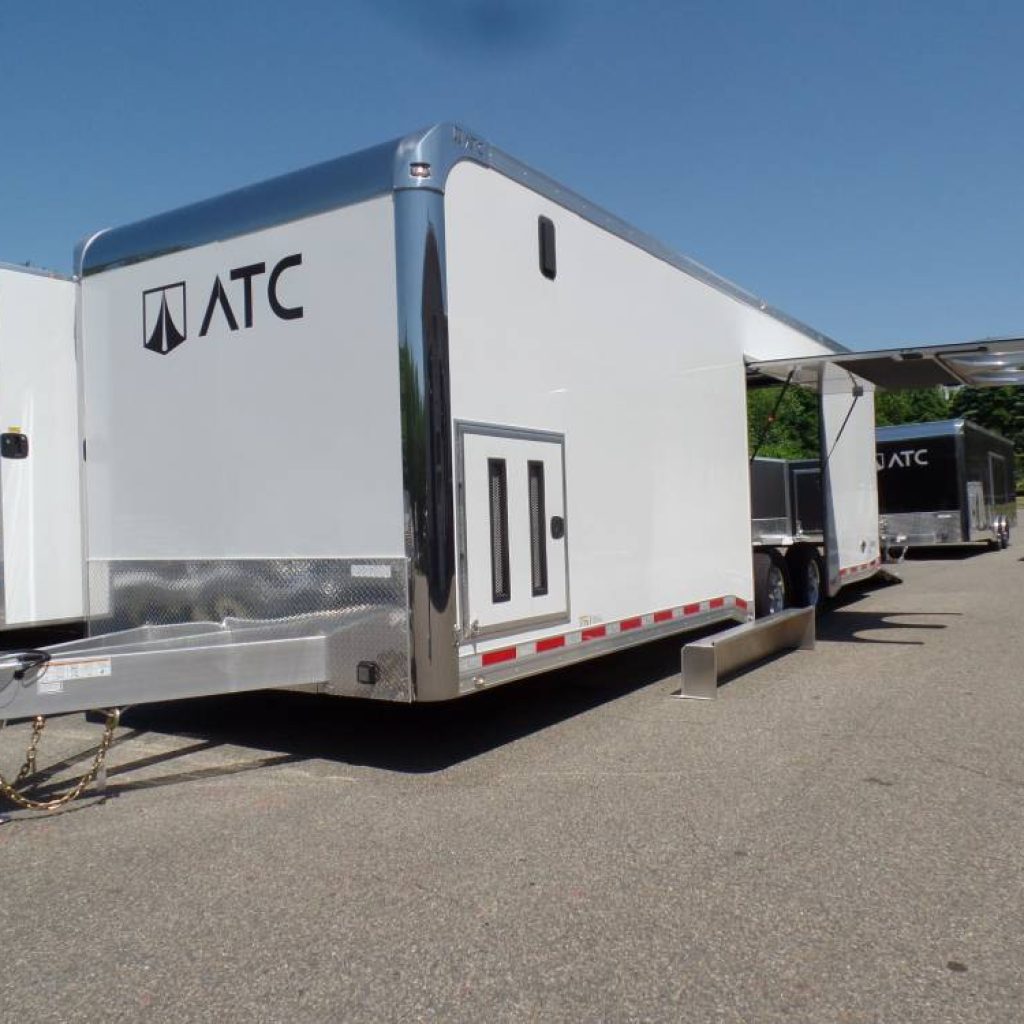Exterior of 8.5X28 ENCLOSED ALUMINUM FRAME ATC RM500 CAR TRAILER