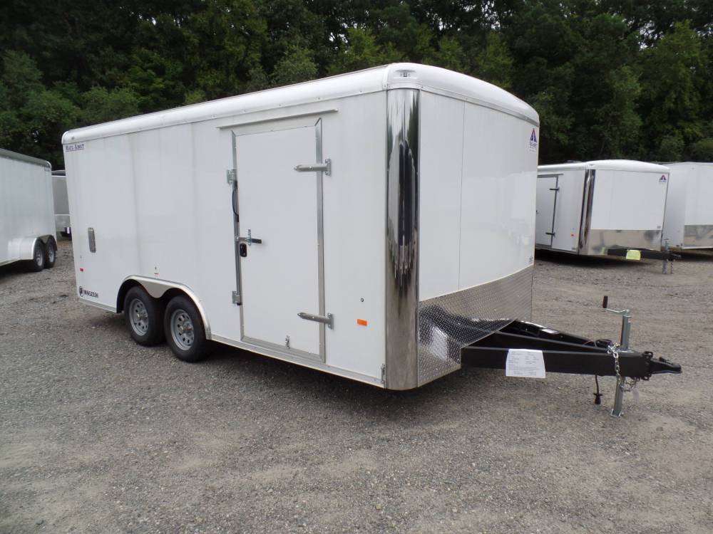8.5X16 Enclosed Landscape Trailer, Extended Tongue, Ramp Door, Side Door, Electric Brakes, One Piece aluminum Roof, 7,000 lb. GVWR