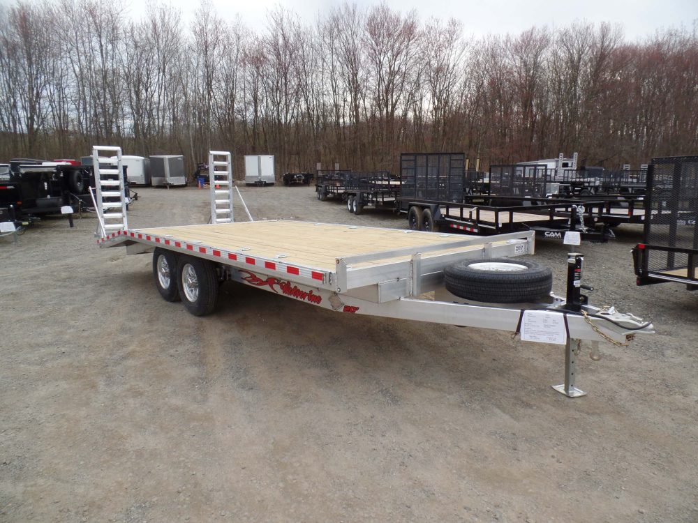 Wolverine Brand Deck Over Equipment Trailer, 8.5X20 , 14,000 lb. GVWR, Aluminum Frame, Empty Weight 3,440 lbs., 2- 7,000 lb. Galvanized Axles